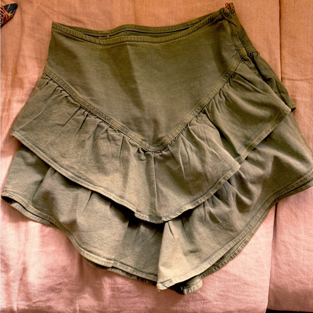 Mother denim miniskirt size 29 olive green